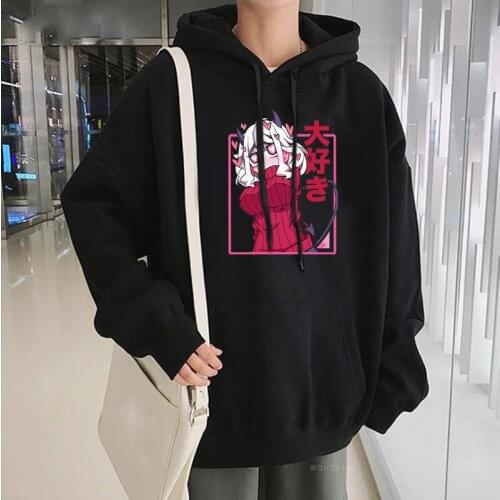 Helltaker Cerebus Kawaii Underworld Hell Demongirl Demon Girls Hoodies Harajuku Korean Fashion Men/women Long Sleeve Sweatshirt