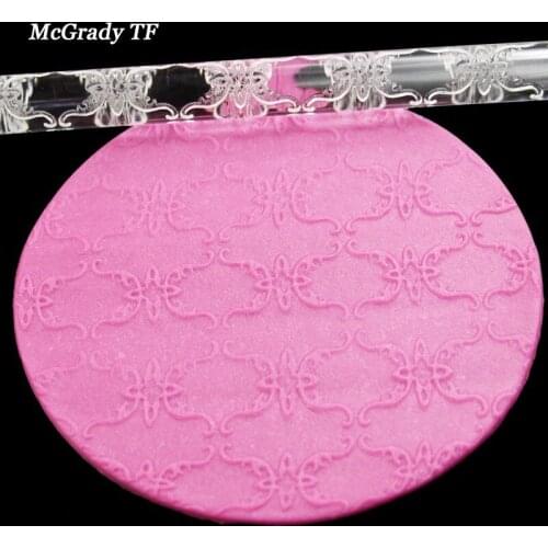 Cake Roller Embossing Rolling Pins Sugar Craft Tools Fondant Cake Decoration Pastry Roller Embossing Baking Tools Fondant Tools