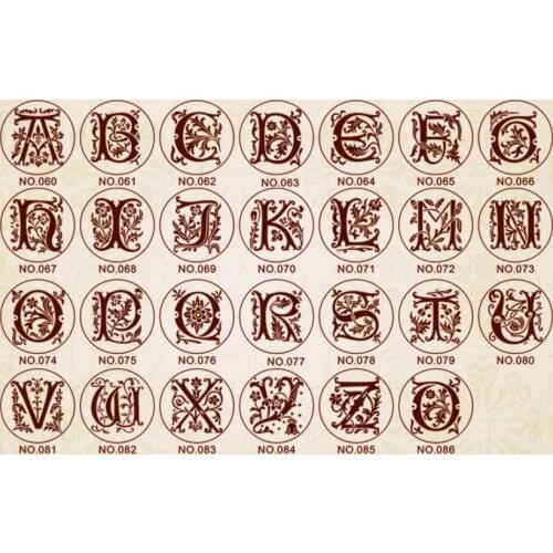 Wax Stamp Copper head Curlicue 26 Letters DIY Scrapbooking Vintage wax sealing stamp wedding/party invitation/envelop gift seal