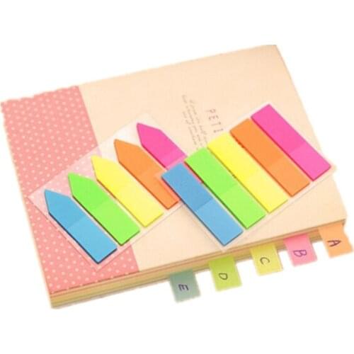 2 Pack Creative Fluorescent assorted Index Tabs Colors Sticky Note Page Flags Markers 200 Pieces