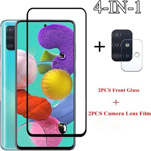 2PCS For Samsung Galaxy A51 Glass For Samsung Galaxy A12 A21s A31 A41 M31s M51 Note 10 Lite Tempered Glass Screen Protector Film