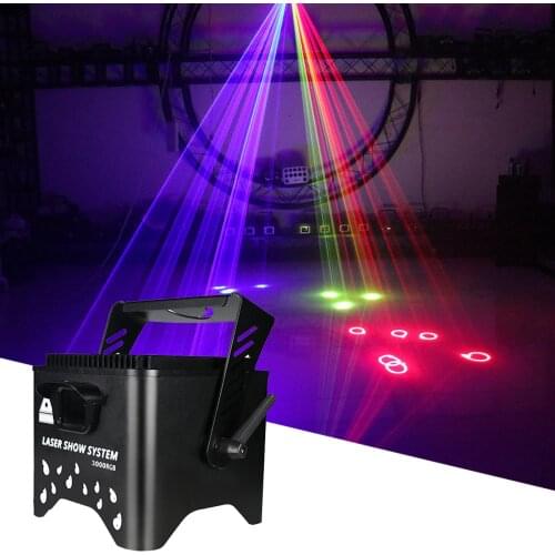 3W Waterproof Full Color Laser Light Sound Control Outdoor Disco Party Show Strobe Lights Stage DJ Patterns Laser Projection