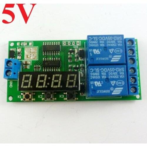 5V two-way multi-function delay relay time switch control motor motor forward and reverse zero line live wire