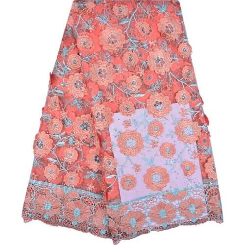African Lace Fabric 2018 High Quality Lace French Lace Fabric With Stones Guipure Lace Appliques For Wedding Dress F1227