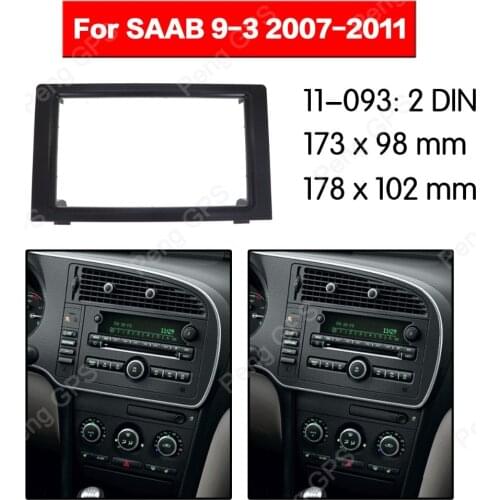 2 din Car Radio stereo kit For SAAB 9-3 2007-2011 Fitting Fascia CD DVD Player installation facia dash Outter Frame Trim Bezel