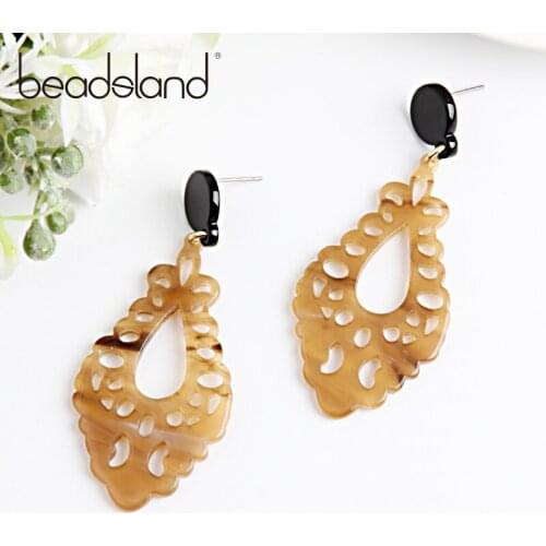 Beadsland Acetic Acrylic Drop Earrings Hollow Design Fashion Trendy Woman Girl Party Festival Hot Sell Gift 40336