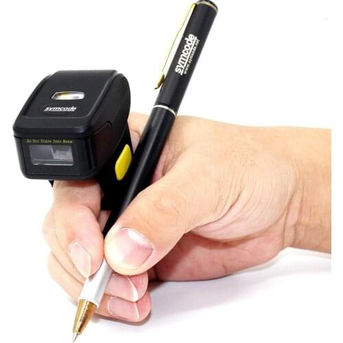 1D Ring Type Bluetooth Wireless Laser Barcode Scanner,Mini Size,Wearable,Portable Barcode Reader Wireless Bluetooth Connections