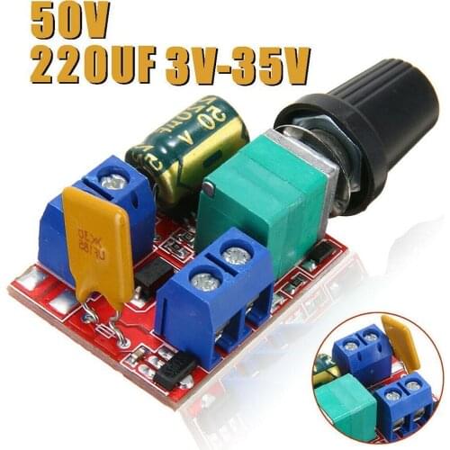 DC Motor Speed Controller 3~35V 12V 24V PWM DC Motor Adjustable Speed Controller LED Fan Dimmer 5A Switch Y4S8