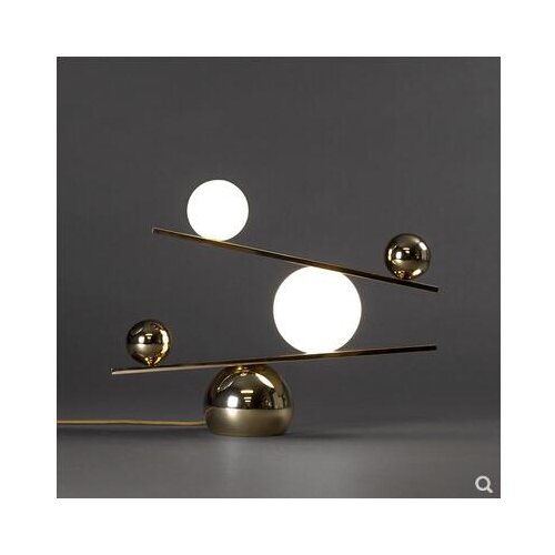 Creative glass ball metal desk lamp designer modern minimalist villa living room art bedroom study decorative desk lamp led