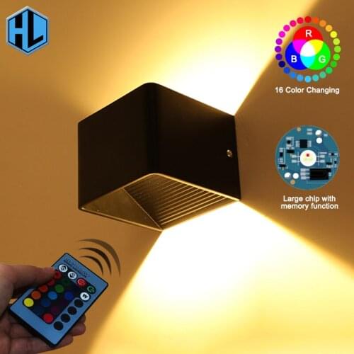 Creative LED Wall Sconce 3W 5W Indoor Aluminum Up and Down Aisle Lighting Fixture AC85-265V RGB Foyer Garland Lamp