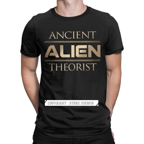 Men Retro Tees Ancient Alien Theorist Design T-Shirts Aliens Alien Movie Weyland Yutani Corp Birthday T-Shirt Autumn Shirt