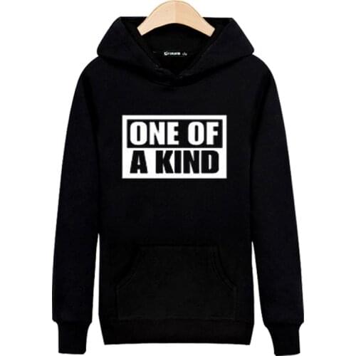 2019 BigBang Style Black/Gray Mens Hoodies and Sweatshirts cotton ONE OF A KIND Sweatshirt Men Brand clothing hit hop clothes