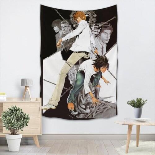 Custom Death Note Tapestry Wall Hanging For Party Decorations Art Home Decor Beach Towel Blankets Customized