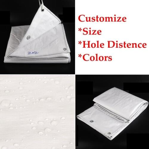 Thickness 0.32mm White PE Tarpaulin Rainproof Cloth Garden Car Canvas Balcony Succulent Cover Truck Waterproof Sunshade Cloth