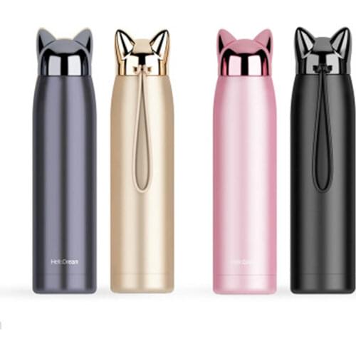 New Aix Lightning Fox Milk Insulation Cup 304 Stainless Steel Sealed Vacuum Outdoor Portable Water Cup Teapot