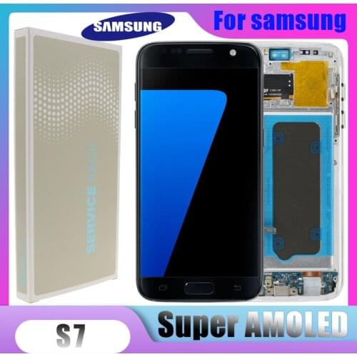 ORIGINAL 5.1'' SUPER AMOLED LCD For Samsung Galaxy S7 G930 SM-G930F G930F LCD Display With Touch Screen Digitizer Replacement
