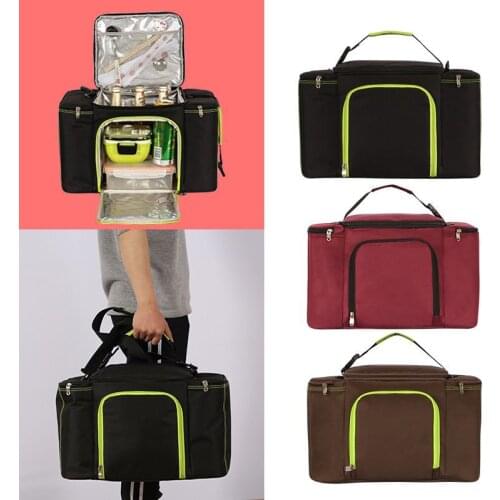 Portable Lunch Bag New Thermal Insulated Lunchs Box Tote Cooler Handbag Bento Pouch Dinner Container School Food Storage Bags