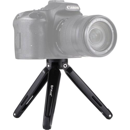 PULUZ Pocket Mini Metal Desktop Tripod Mount with 1/4 inch to 3/8 inch Thread Adapter Screw for DSLR & Digita