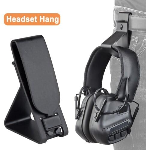 Tactical Headset Hang Buckle Hook Clip Clamp for belt MOLLE Girdle Quick release Mobile Phone Holder