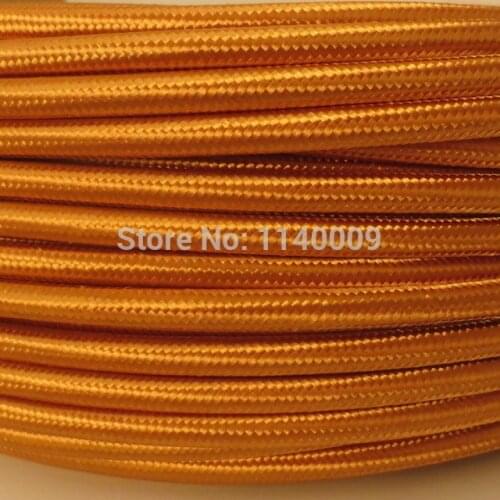 10 meters 2 wire 0.75mm2 Gold Textile Wire Fabric Cable Cloth Covered Wire