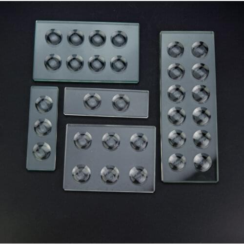 10MM Thickness Circular Concave Cavity Biological Microscope Slide Optical Glass Multiple Wells Optional