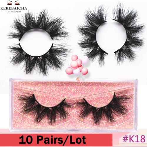 10 Pairs Fluffy 3D Mink Lashes False Eyelashes Thick Long Dramatic Eyelashes Eye Lashes Reusable Wispy Eyelash Extension Make up