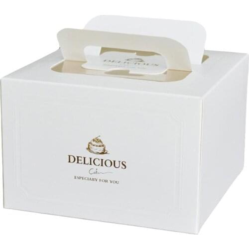 10pcs Sturdy Cake Boxes Simple Pastry Boxes Elegant Dessert Boxes For Pie Portable Cake Box
