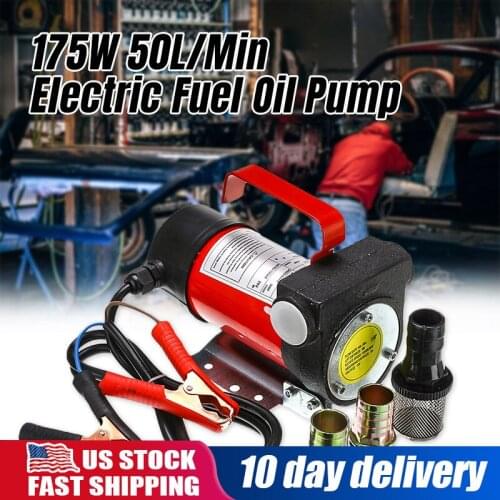 12V 175W 50L/Min Electric Fuel Oil Pump Portable Car Diesel Transfer Pump For Pumping Oil diesel Kerosene Water Refueling Pump