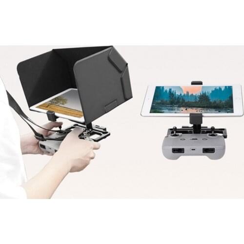 2 in 1 Remote Control Tablet Holder Stand with Sun Hood Bracket for DJI Mavic Mini/ Air 2/ Mini/ Air/ Spark Remote Controller