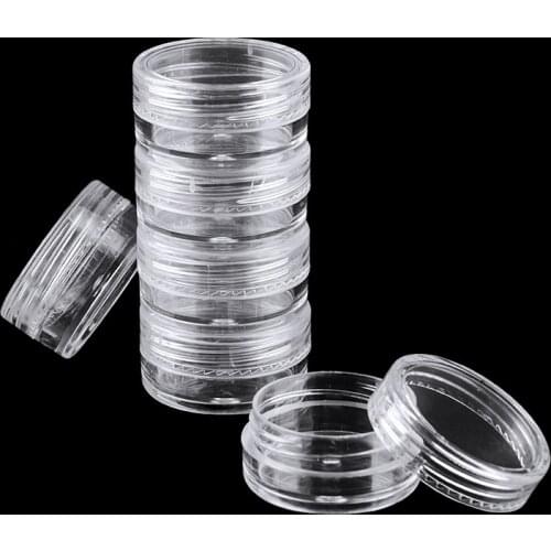 20Pcs Plastic 5g Cosmetic Jar Empty Eyeshadow Case Face Cream Bottles Glitter Container Eye shadow Empty Nail Pots Beauty Tool