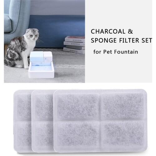 3/4pcs Charcoal Water Filter For Automatic Water Drinking Fountain Cat Dog cat Pet Bowl Drink Dish Filter Water Dispenser