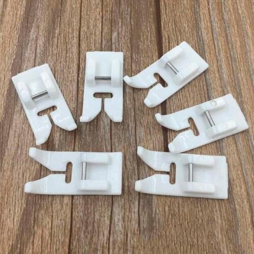 White Non-stick Pressure Foot Snap On Sewing Presser Foot Leather Presser Foot Home Sewing Machine Accessories