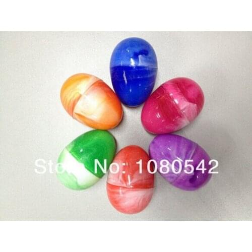 Free shipping marbelize color Plastic egg Easter Egg for gift 6x4cm 12pcs/lot