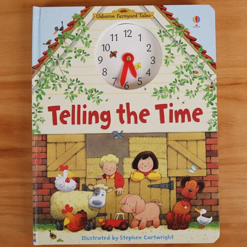 Usborne Telling The Time 3D Picture English Childrens Flip Books Series Organs Looking Through Educational Bedroom Story Book