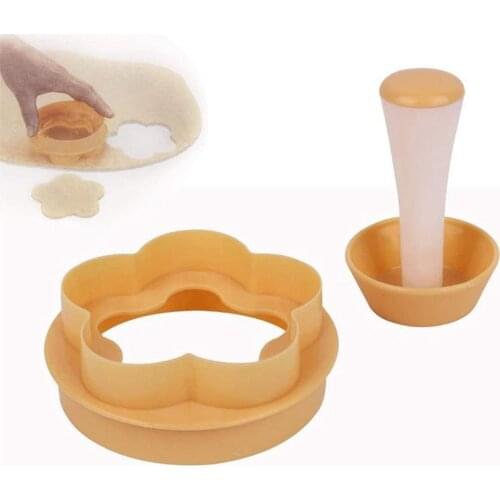 Plum blossom type Cup Pressing DIY Biscuit Cake Mold Pastry Dough Tamper Kit Round Dough Creative Cookie Mold Set
