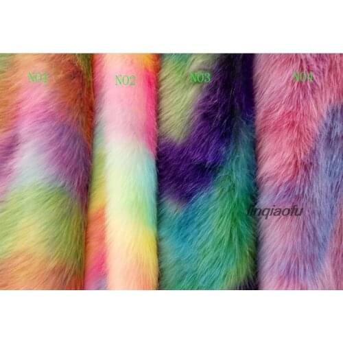 Imitation faux fur colorful long-haired fox fur autumn and winter color fox fur Clothing fabric