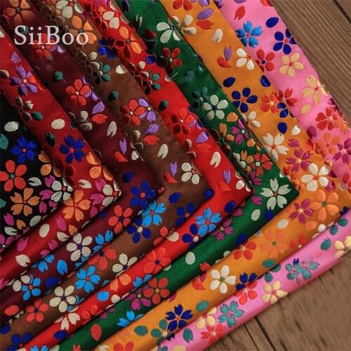 Multi color delicate floral jacquard brocade fabric for dress coat cheap DIY Accessories tissu telas tecidos stoffens SP5384