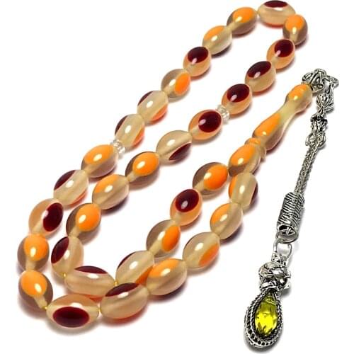 Islamic Tasbih Muslim Rosary Beads 33 Prayer Rosary For Men Bracelet For Men Accessory amber oltu amber stone Handmade Turkey