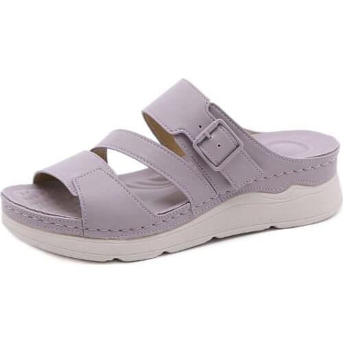 New Bohemian Summer Shoes Sweet Womens Casual Flat Sandals High Quality platform Casual Flats Plus Size 36-41Sandalias q251