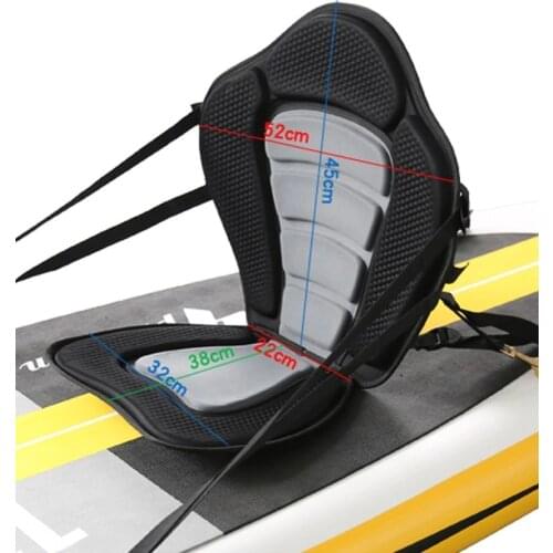 Adjustable Rowing Boat Seat Rowing Boat Soft and Antiskid Padded Base Seats Deluxe Kayak Cushion with Backrest D90602
