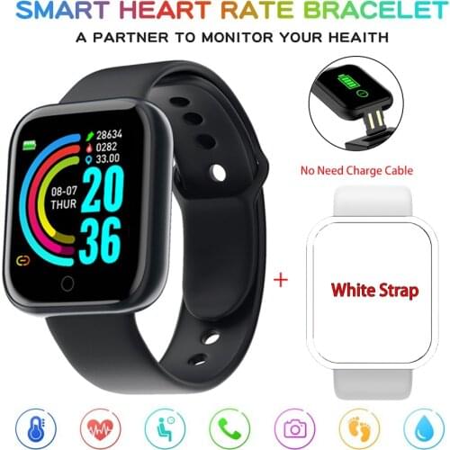 Smart Watch Women Men Sport Fitness Tracker Heart Rate Blood Pressure Monitor Remote Control Music Vibration Alert Digital Clock