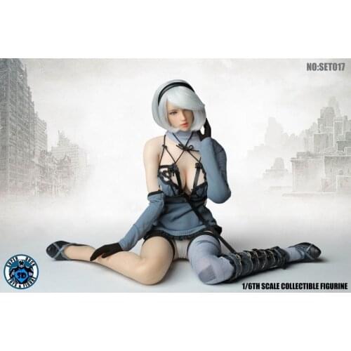 Super Duck 1/6 NieR:Automata 2B Clothes Suit Set SET017 with Phicen Figure IN Stock