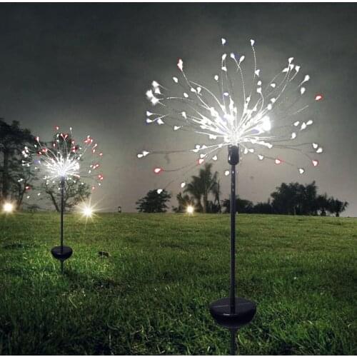 150 LED Dandelion Wire Light Outdoor LED Solar Lawn Light Garden Waterproof Copper Flash String Lights Sparkler Lamp Nightlight