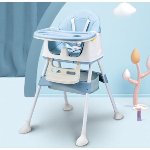 Three-use Baby Dining Chair Baby Toddler to seat Childrens Dining Chair And Table Double-Layer Plate Easy Clean PU Cushion