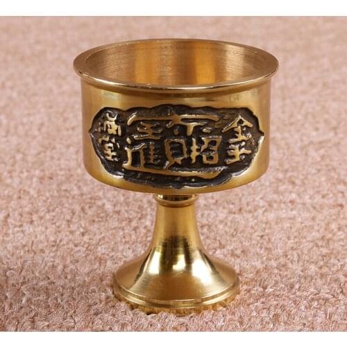 Wine Glass Wedding Drink Glasses A Cup Tea Cup Supplies Bar Household Products Copper Home Decoration Buddhist Temple ZCF004