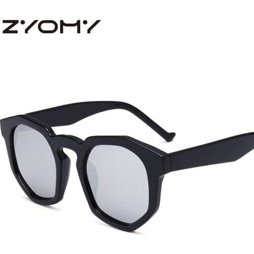 Q Polygon Gradient Brand Design Mirror Goggles Large Frame Multicolor Glasses Eyewear Male Women Glasses темные очки