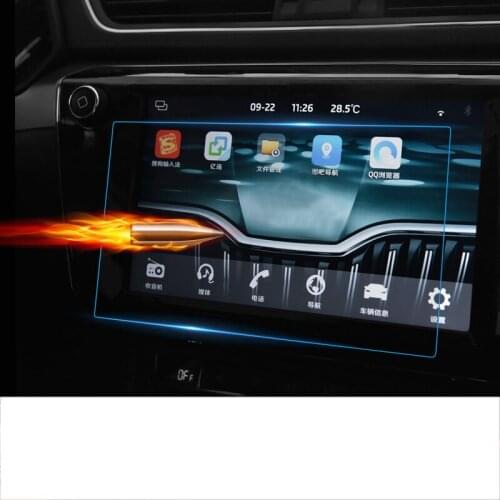 Lsrtw2017 car navigation screen anti-scratch protective toughened film for skoda superb 2018 2019 superb b8