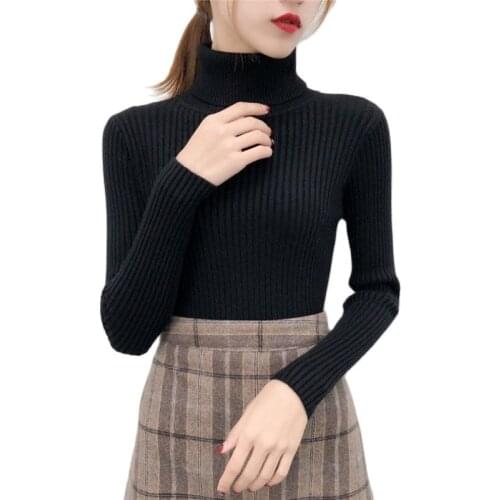 Woman Sweaters Fall Winter 2021 Tops New Slim Women Pullover Knitted Sweater Jumper Soft Warm Pull Femme Long Sleeve Pullovers