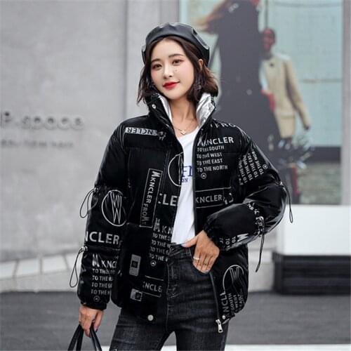 Winter Jacket Parka 2021 New Womens Jackets Print Coat Cotton Padded Jacket Female Windproof Warm Woman Clothing Casual Parkas