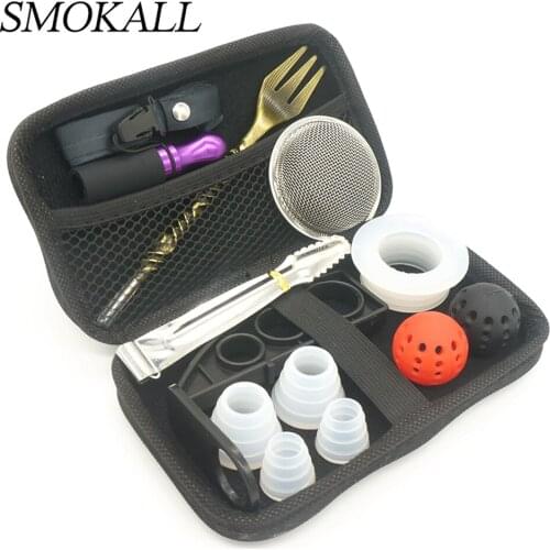 1Set Hookah Mouthpiece With Tongs Shisha Fork Chicha Filter Screen Mouth Tips Narguile Cachimba Nargile Cigarette Accessories